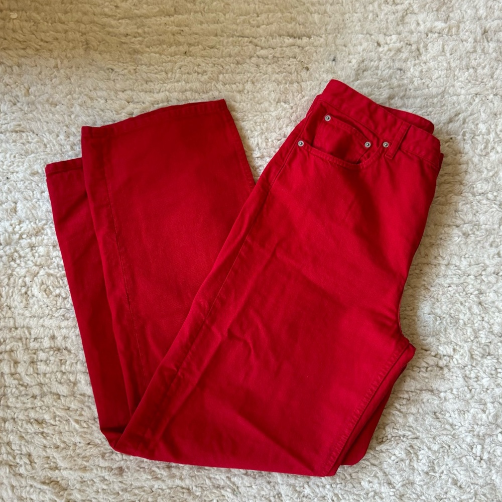 ZW Collection - high waist wide leg red jeans